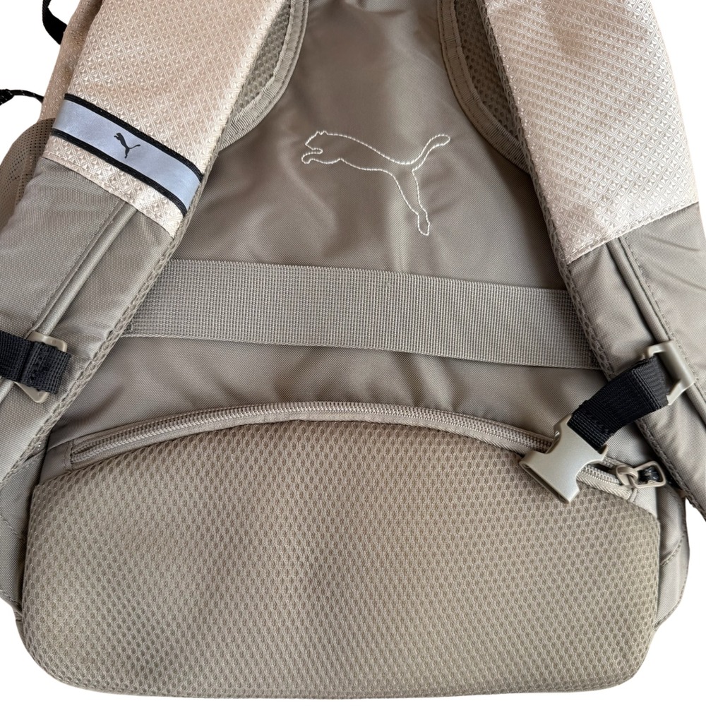 Puma Challenger 2 Backpack Multiple Pockets Adjustable Reflective Straps Tan - Picture 10 of 16